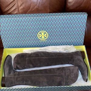 Tory Burch Simone 35mm over knee suede boot 8.5